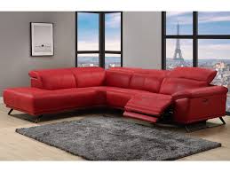 Dénichez un canapé d'angle en cuir tendance et confortable parmi les meubles de marques et pas chers de rakuten. Canape D Angle Gauche Relax Electrique En Cuir De Vachette Rouge Azidee