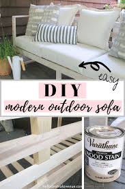 Basically i took ana's plan and tweaked it to create a diy sofa, a love seat, and a corner piece to make a sectional. Easy Diy Modern Outdoor Sofa Hello Central Avenue