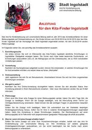 Aushang eltern kita geld einsammeln : Kitas Der Stadt Ingolstadt