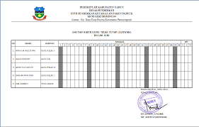 Feb 24, 2020 · daftar hadir rapat format excel ini dapat langsung di gunakan, silahkan di download. Contoh Format Daftar Hadir Guru Tidak Tetap Sukwan Operator Sekolah