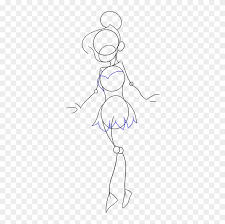 Continue to outline the body contours. How To Draw Tinkerbell Easy Drawing Guides In Tinkerbell Line Art Hd Png Download 680x830 500884 Pinpng
