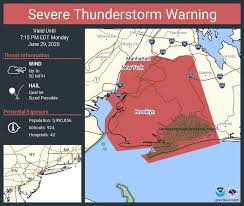 The severe thunderstorm watch area is approximately along and 45 statute miles east and west of a line from 35 miles northwest of islip ny to 25 miles south southeast of wilmington de. Severe Thunderstorm Warning Issued For Nyc Area