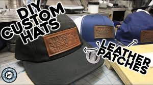 Diy Custom Hats With Leather Patches Youtube