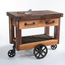 Walnut And Oak Lineberry Factory Cart Butcher S Block Island Butcher Block Island Kitchen Portable Kitchen Island Butcher Block Island Diy