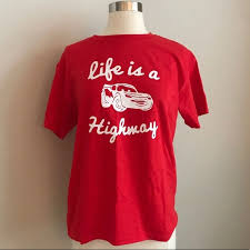 Shirts Tops Lightning Mcqueen Life Is A Highway Custom Tee Poshmark