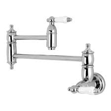 Chris wayne demonstrates how to change faucet cartridge, ceramic disc cartridge, washer less cartridge on kingston brass plumbing products. Kingston Brass Ks3101pl Restoration Wall Mount Pot Filler Kitchen Faucet Polished Chrome Kingston Brass