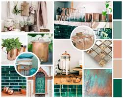 Kitchen Mood Board Copper Rose Gold Teal Green Dusty Pink Home Decor Copper Gold Bedroom Decor Copper Living Room