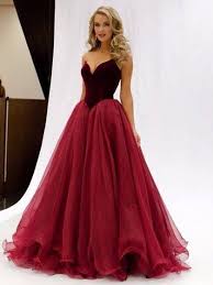 145 99 Ball Gown V Neck Organza Velvet Floor Length Prom Dresses Ukm020102419 Millybridal Red Prom Dress Red Wedding Dresses Backless Prom Dresses
