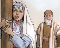 Image of Zechariah and Elizabeth from the bible