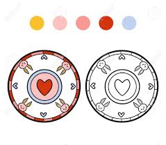Color in this picture of plate of pasta and share it with others today! Coloring Book For Children Vector Coloring Page A Plate With Heart Royalty Free Cliparts Vectors And Stock Illustration Image 54590834