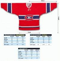 Nhl Jersey Size Chart Reebok Authentic Reebok Edge 2