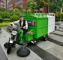 Road Leaf Collection Vehicle, Three Wheel Electric Sweeper