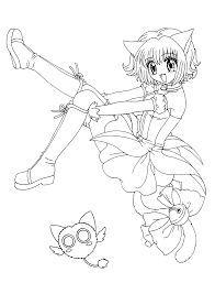 Manga Mew Mew Coloring Pages For Kids Printable Free Coloring Pages Animal Coloring Pages Coloring Pages For Kids