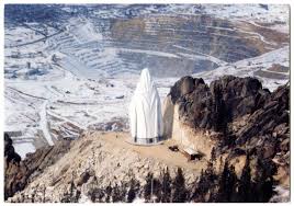 The statue is symbolic of. Our Lady Of The Rockies Postcard