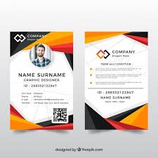 Use id cards to grant access or create synergies between people at events such as conferences, congresses, or even small gatherings. Id Card Template With Abstract Style Id Card Template Card Templates Free Card Design
