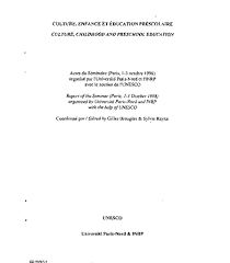 Culture Childhood And Preschool Education Unesco Digital Library