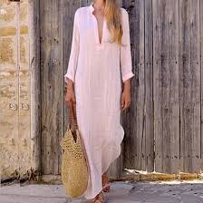 They provide all the benefits of regular dresses because they're plus size maxi dresses aren't just for casual wear. Shop Women Cotton Linen Maxi Dress Long Sleeve Casual Boho Kaftan Tunic Plus Size Online From Best Casual On Jd Com Global Site Joybuy Com