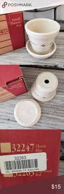 Longaberger Booking Small Red Flower Pot W Saucer Small Flower Pots Small Flowers Flower Pots