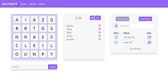 The goal of the game is to find as many words as possible in a jumbled grid of 16 letters. Github Michael Moscatt Wordbolt A Speedy Multiplayer Web App That Allows You And Your Friends To Play Boggle