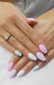 40 colorful coffin acrylic nails to choose from. 27 Easy Pastel Rainbow Nails To Copy Get These Colors Rainbow Nails Nail Colors Spring Nail Colors