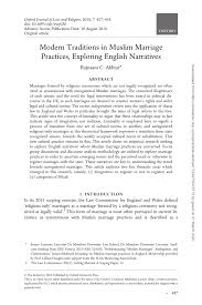 When it comes to muslim dating, two of the aspects that influence dating are tenets and quran. Pdf Modern Traditions In Muslim Marriage Practices Exploring English Narratives