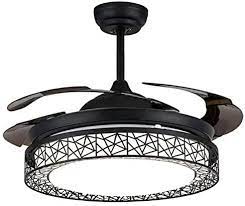 You'll find ceiling fans that have three blades and as many as twelve, though most have four or five. Amazon Com 42 Inch Ceiling Fans Lights Led 4 Retractable Blades Ceiling Fan Three Color Change Chandelier With Remote Contro Kitchen Dining