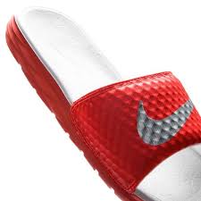 Nike Slides Benassi Solarsoft Slide 2 SCR Bright Crimson/Metallic Silver |  www.unisportstore.com
