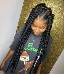 Jumbo triangle box braids tutorial : African Hair Braiding Jumbo Box Braids With Triangle Parts Edge Control Certified Bella Pomade Bra Beauty Haircut Home Of Hairstyle Ideas Inspiration Hair Colours Haircuts Trends