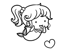 Dibujo De Sirena Chibi Para Colorear Sirena Para Colorear Dibujos De Sirenas Sirenas