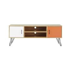 Meuble Tv Vintage Blanc Et Orange Maisons Du Monde Tv Vintage Meuble Tv Television