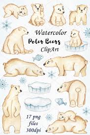 Check spelling or type a new query. Watercolor Polar Bears Clipart By Passionpngcreation On Creativemarket Bear Clipart Polar Bear Bear