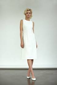 Minimalist Midi Wedding Dress Short Crepe Wedding Dress Below Etsy In 2020 Simple Bridal Gowns Modern Wedding Dress Tea Wedding Dresses