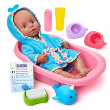 Madison shows you how t. Kid Connection Bathing Baby Doll Play Set Brown Eyes Dark Skin Tone Walmart Com Walmart Com