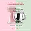 Stand mixer with pouring shield. 1