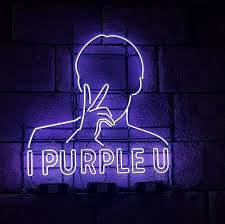 Wallpaper Kpop Bts V Kim Taehyung I Purple You Army Ungu Karya Seni Garis Dinding Gambar