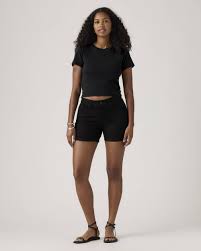 Levi's Mid Length Women's Shorts - and Black 25