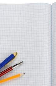 Pen And Pencil On Checked Notebook Stock Image Pen Free Pen Pencil