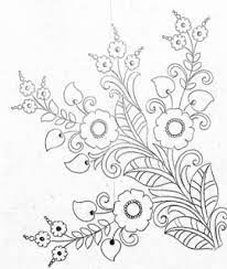 #2 kameez / kurti rose neck design drawing for brazilian hand embroidery/206. Simple Flower Design Drawing Pencil Sketch Embroidery Flowers Flower Drawing Design Simple Flower Design Simple Flower Drawing Designs