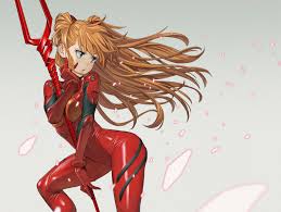 Asuka with the spear of Longinus : r/evangelion