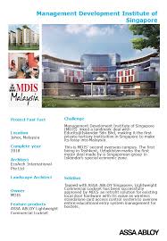 Management development institute of singapore, singapore offered 13 courses across 8 degrees. Management Development Institute Of Singapore Malaysia Assa Abloy Opening Solutions Malaysia