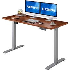 Adjustable desk tilt top option, single piece top or split top desk. Buy Flexispot Height Adjustable Desk 55 X 28 Inches With Memory Electric Sit Stand Up Computer Desk Home Office Gray Frame Mahogany Top Online In Turkey B07h2tzh56