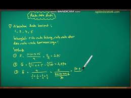 Cara mencari rata rata harmonis. Rata Rata Hitung Rata Rata Ukur Dan Rata Rata Harmonis Ngobrolstatistik Com Youtube