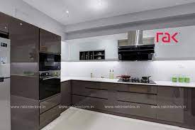 Lacquered Glass Finish Kitchen Interior Kitchen Design Kitchen Cabinet Design