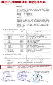 Marilah kita rayakan natal dengan penuh kegembiraan, naikkan syukur dan pujian dalam menyambut hari kelahiran sang raja mulia. Pergeseran Cuti Bersama Idul Fitri 2021 2021