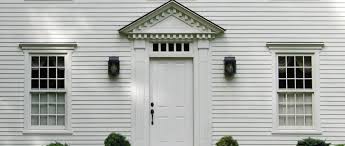 Some streets have alleys for parking access but this house's single car garage at the rear of the property is a plus. Windows Doors Colonial Exterior Trim And Siding Windows Doorscolonial Widows And Doors Windows Doorscolonial Home Designs Windows Doorsauthetic Colonial Homes Windows Doorssaltbox Home Designs Windows