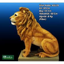 Aslan Heykeli Bahce Susleri Heykel Hayvan Aslan