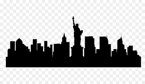 New York Cakrawala Siluet Gambar Png