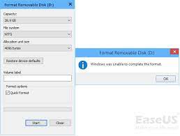 Now on my windows 7 computer just displays a external disk drive and said it is not formatted. Fix Can T Format Usb Flash Drive Error And Restore It To Full Size Easeus