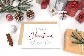 Download Christmas Mockup Christmas Card Mockup Graphic By Avadesing Creative Fabrica PSD Mockup Templates