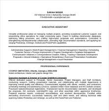 sample executive assistant resume